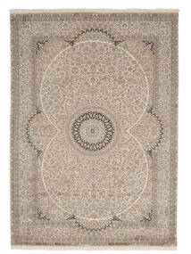 219X306 絨毯 オリエンタル カシミール ピュア シルク 茶色/オレンジ (絹, インド) Carpetvista