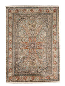 220X313 絨毯 オリエンタル カシミール ピュア シルク 茶色/オレンジ (絹, インド) Carpetvista
