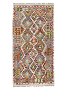 103X197 Alfombra Kilim Afghan Old Style Oriental Marrón/Beige (Lana, Afganistán) Carpetvista