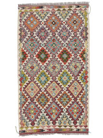  103X183 Kilim Afghan Old Style Rug Brown/Beige Afghanistan Carpetvista