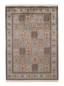 絨毯 カシミール ピュア シルク 155X217 茶色/ダークグレー (絹, インド)
