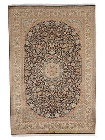 189X282 絨毯 オリエンタル カシミール ピュア シルク 茶色/オレンジ (絹, インド) Carpetvista
