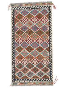 98X198 Kelim Afghan Old Stil Teppich Orientalischer Braun/Beige (Wolle, Afghanistan) Carpetvista