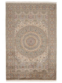 186X280 絨毯 オリエンタル カシミール ピュア シルク 茶色/オレンジ (絹, インド) Carpetvista