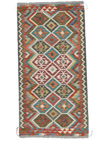  Orientalsk Kelim Afghan Old Style Teppe 100X199 Mørk Rød/Brun Ull, Afghanistan Carpetvista