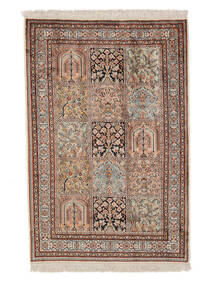 Kashmir Pure Silk Rug 80X120 Brown/Beige Silk, India Carpetvista