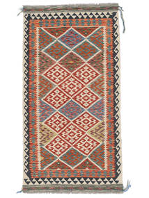 101X198 Kelim Afghan Old Style Teppe Orientalsk Mørk Rød/Svart (Ull, Afghanistan) Carpetvista