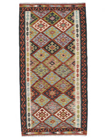 100X197 Kelim Afghan Old Stil Teppich Orientalischer Braun/Dunkelrot (Wolle, Afghanistan) Carpetvista