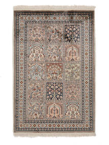 Kashmir Pure Silk Rug 82X123 Brown/Black Silk, India Carpetvista