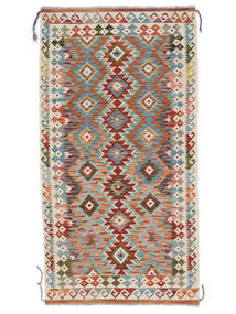  Orientalsk Kelim Afghan Old Style Teppe 102X194 Brun/Beige Ull, Afghanistan Carpetvista