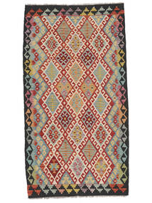  Kelim Afghan Old Style Teppe 101X190 Mørk Rød/Grønn Carpetvista