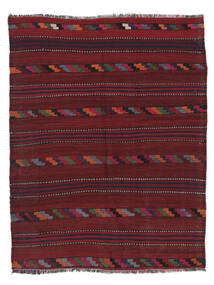  Afghan Vintage Kelim 124X163 Vintage Ullteppe Svart/Mørk Rød Lite Carpetvista