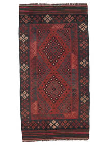 Tapis Afghan Vintage Kilim 92X180 De Couloir Noir/Rouge Foncé (Laine, Afghanistan)