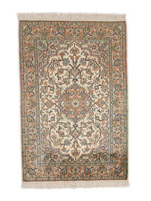 絨毯 カシミール ピュア シルク 66X101 茶色/ベージュ (絹, インド)