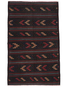  Afghan Vintage Kelim Vloerkleed 146X236 Zwart/Donkerrood Carpetvista