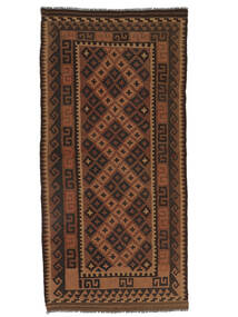  Itämainen Afghan Vintage Kelim Matot Matto 99X204 Ruskea/Musta Villa, Afganistan Carpetvista