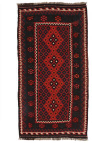 絨毯 アフガン ヴィンテージ キリム 107X205 ブラック/ダークレッド (ウール, アフガニスタン)