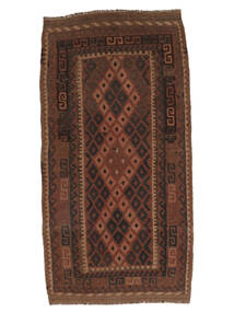 Afghan Vintage Kelim Teppe 106X210 Svart/Brun Carpetvista