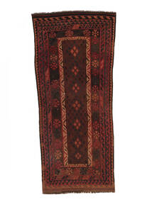  Afghan Vintage Kilim Rug 118X258 Black/Dark Red Carpetvista