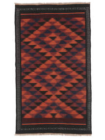  114X194 Afghan Vintage Kelim Matot Matto Musta/Tummanpunainen Afganistan Carpetvista
