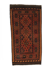  98X198 Afghan Vintage Kelim Teppe Svart/Mørk Rød Afghanistan Carpetvista