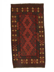 102X194 Afghan Vintage Kelim Teppe Orientalsk Svart/Mørk Rød (Ull, Afghanistan) Carpetvista