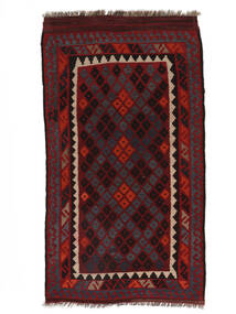 Alfombra Afghan Vintage Kilim 105X190 Negro/Rojo Oscuro (Lana, Afganistán)