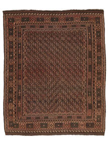  Orientalisk Afghan Vintage Kelim Matta 250X312 Svart/Brun Stor Ull, Afghanistan Carpetvista
