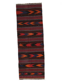 126X369 Tapete Afegão Vintage Kilim Oriental Passadeira Preto/Vermelho Escuro (Lã, Afeganistão) Carpetvista