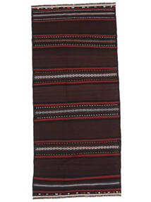  Afghan Vintage Kilim Tappeto 110X243 Vintage Di Lana Nero/Rosso Scuro Piccolo Carpetvista