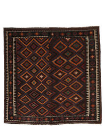 242X246 Afghan Vintage Kilim Rug Oriental Square Black/Brown (Wool, Afghanistan) Carpetvista