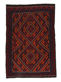  Orientalsk Afghan Vintage Kelim Teppe 215X306 Svart/Mørk Rød Ull, Afghanistan Carpetvista
