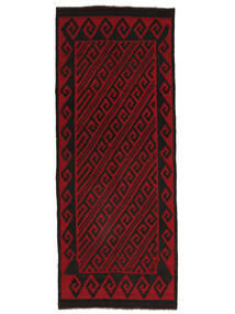  163X403 Afghan Vintage Kelim Matot Käytävämatto Matto Musta/Tummanpunainen Afganistan Carpetvista