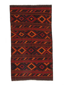  Afghan Vintage Kilim Rug 153X280 Black/Dark Red Carpetvista