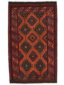 Afghan Vintage Kelim Matot Matto 197X260 Musta/Tummanpunainen Villa, Afganistan Carpetvista