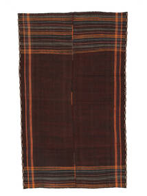  167X270 Afghan Vintage Kilim Rug Black/Brown Afghanistan Carpetvista