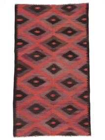 150X267 Afghan Vintage Kilim Rug Oriental Dark Red/Black (Wool, Afghanistan) Carpetvista