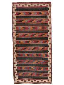 Tappeto Afghan Vintage Kilim 165X343 Passatoie Rosso Scuro/Nero (Lana, Afghanistan)