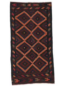 146X285 Dywan Orientalny Afgan Vintage Kilim Czarny/Ciemnoczerwony (Wełna, Afganistan) Carpetvista