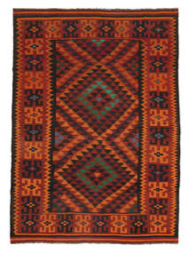 182X255 Afghan Vintage Kelim Vloerkleed Oosters Donkerrood/Zwart (Wol, Afghanistan) Carpetvista
