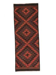 120X327 Afghan Vintage Kilim Rug Oriental Runner
 Black/Dark Red (Wool, Afghanistan) Carpetvista