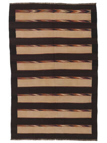  Afghan Vintage Kilim Rug 140X220 Vintage Wool Black/Brown Small Carpetvista