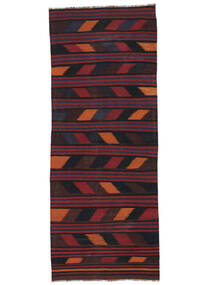  Afgán Vintage Kilim 107X272 Vintage Gyapjúszőnyeg Fekete/Sötétpiros Kicsi Carpetvista