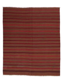  193X227 Afghan Vintage Kelim Matot Matto Tummanpunainen/Musta Afganistan Carpetvista