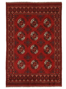  Afghan Fine Covor 196X286 Lână Dark Red/Negru Carpetvista