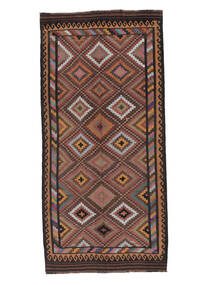  Afghan Vintage Kelim 138X295 Vintage Ullteppe Svart/Brun Lite Carpetvista
