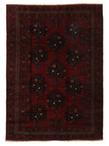  Orientalischer Belutsch Teppich 212X294 Schwarz Wolle, Afghanistan Carpetvista