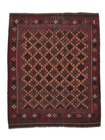 Afghan Vintage Kelim Teppe 218X268 Svart/Mørk Rød Ull, Afghanistan Carpetvista