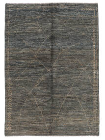  142X199 Berber Stil Teppich Schwarz/Braun Afghanistan Carpetvista