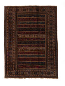  Orientalischer Belutsch Teppich 203X273 Schwarz Wolle, Afghanistan Carpetvista